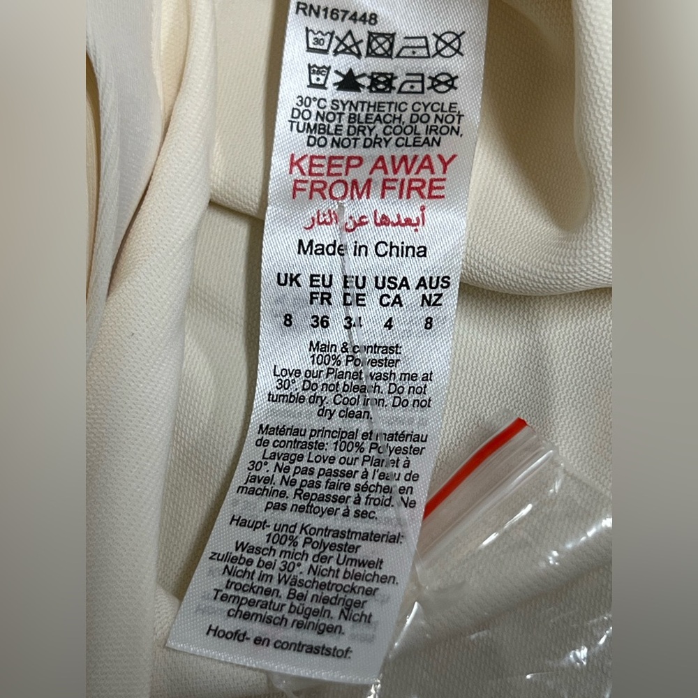 Karen Millen Cream Midi Shirtdress with Black Stripe Trim - Picture 10 of 16